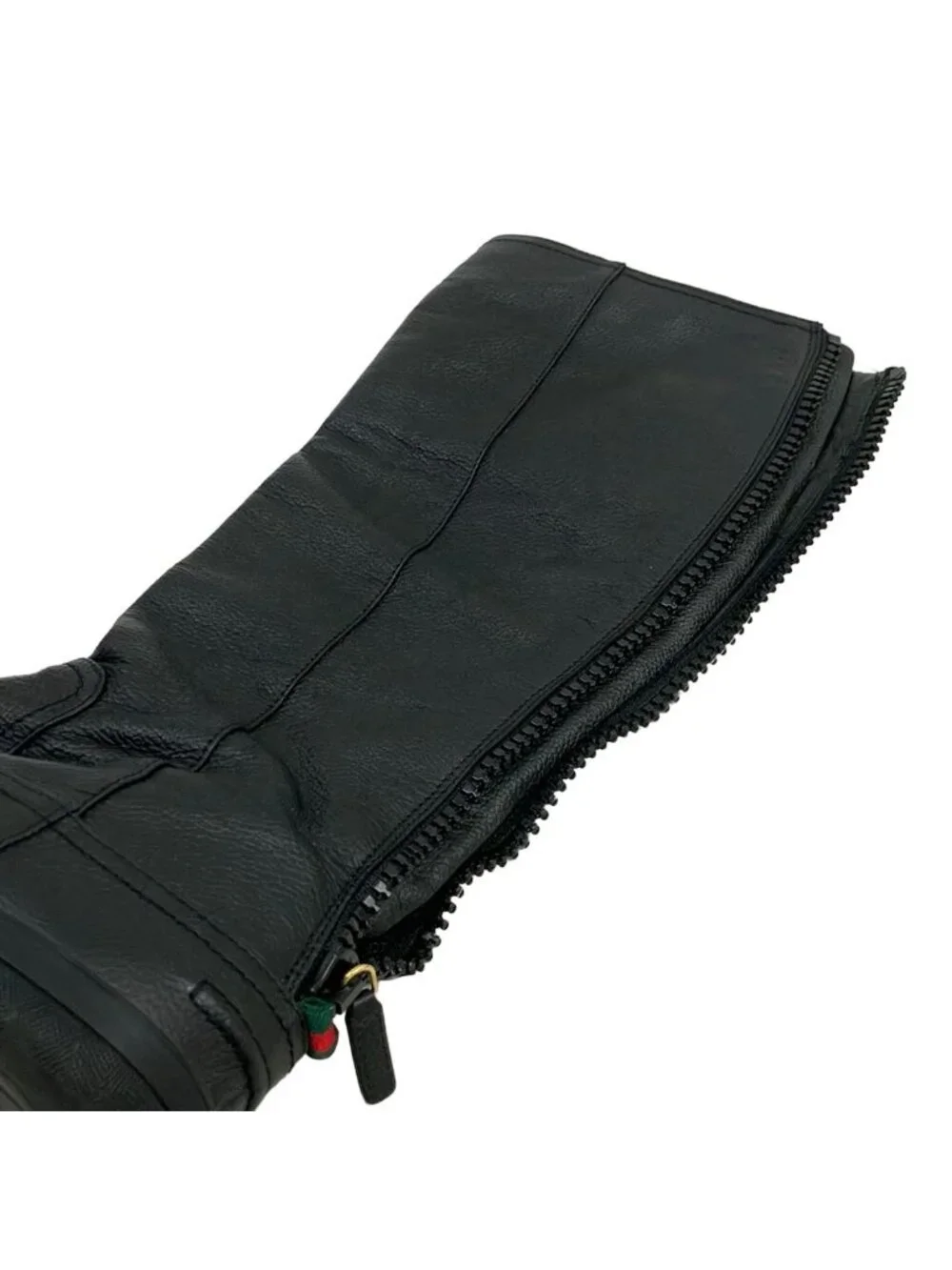 Gucci Long Boots 35.5 Black Sherry Leather